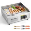 VEVOR Kommerzielle Grillplatte Elektrisch 45 x 30 cm, Bratplatte Elektrogrill 2800 W