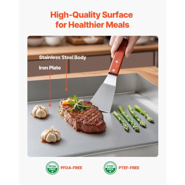 VEVOR Kommerzielle Grillplatte Elektrisch 45 x 30 cm, Bratplatte Elektrogrill 2800 W – Bild 5