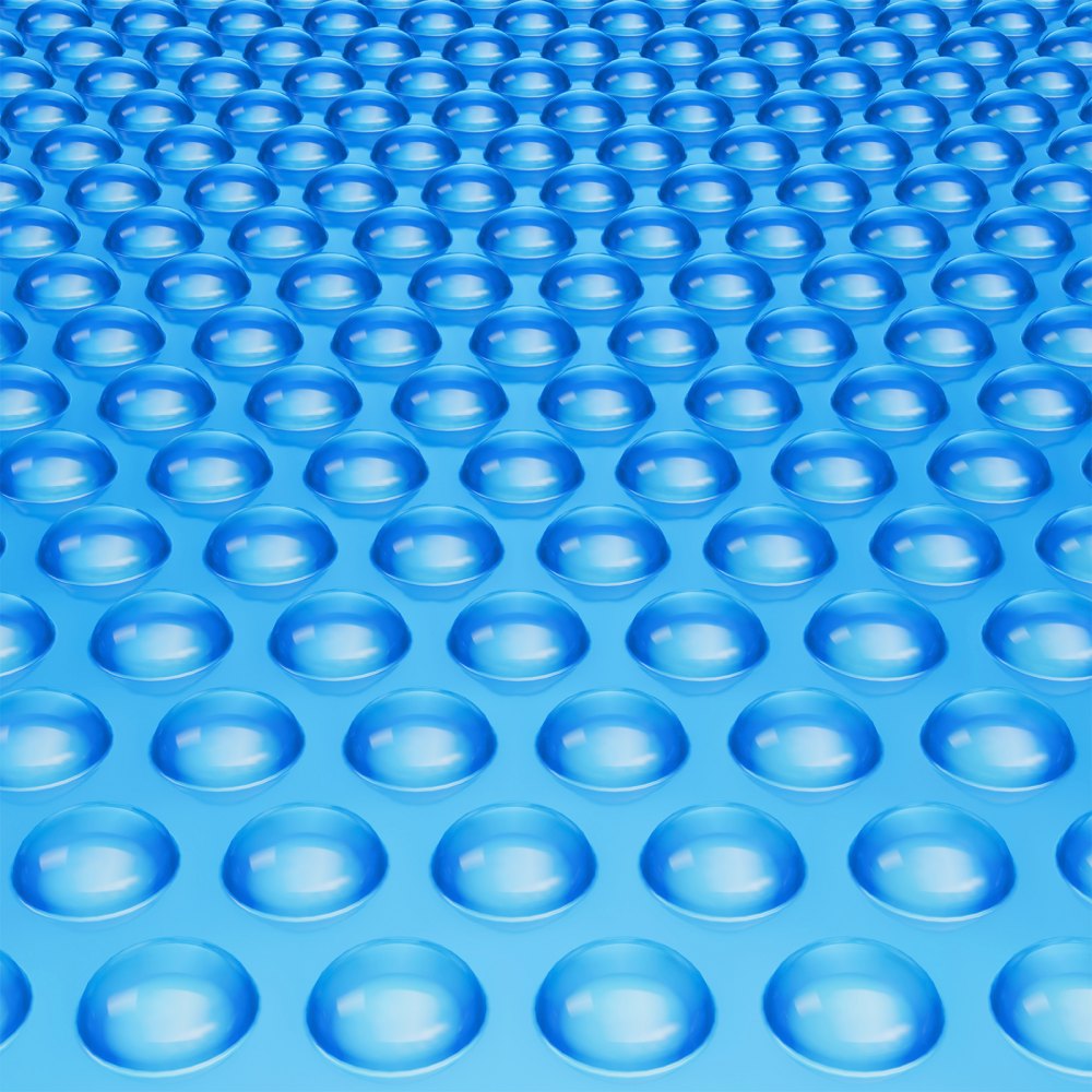 VEVOR Solar-Poolabdeckung, 9,75 x 4,87 m rechteckige Solardecke für Pools, 12 mil Solarabdeckungen blau