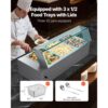 VEVOR kommerzieller Speisenwärmer (3 x 1/2 Größe Behälter), Chafing Dishes für Catering Restaurant Party – Bild 3 VEVOR kommerzieller Speisenwärmer (3 x 1/2 Größe Behälter), Chafing Dishes für Catering Restaurant Party – Bild 3