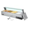 VEVOR kommerzieller Speisenwärmer (4 x 1/2 Größe Behälter), Chafing Dishes Set für Catering Restaurant Party