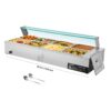 VEVOR kommerzieller Speisenwärmer (8 x 1/2 Größe Behälter), Chafing Dishes für Catering Restaurant Party
