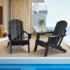 VEVOR Adirondack-Stuhl aus Kunststoff, 2er-Set, mit entspannender Armlehne