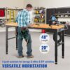 VEVOR Verstellbare Werkbank, 48" L x 20" B x 38,1" H Garagentisch mit 28,3"-38,1" Höhe und 2000 lbs Tragkraft – Bild 2