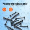 VEVOR 40er-Pack unsichtbares Kabelgeländer-Set, Pressspanner 1/8 Zoll für Holz-/Metallpfosten, schwarz – Bild 4