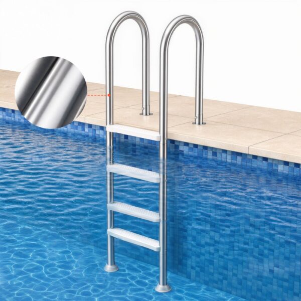 VEVOR Schwimmbadleiter, 4-stufige Treppe mit Doppelhandlauf, 120 kg Tragfähigkeit