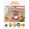 VEVOR Obstweinpresse Apfelpresse (3 L) mit 2 Edelstahlfässer, manueller Entsafter – Bild 3