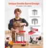 VEVOR Obstweinpresse Apfelpresse (3 L) mit 2 Edelstahlfässer, manueller Entsafter – Bild 5