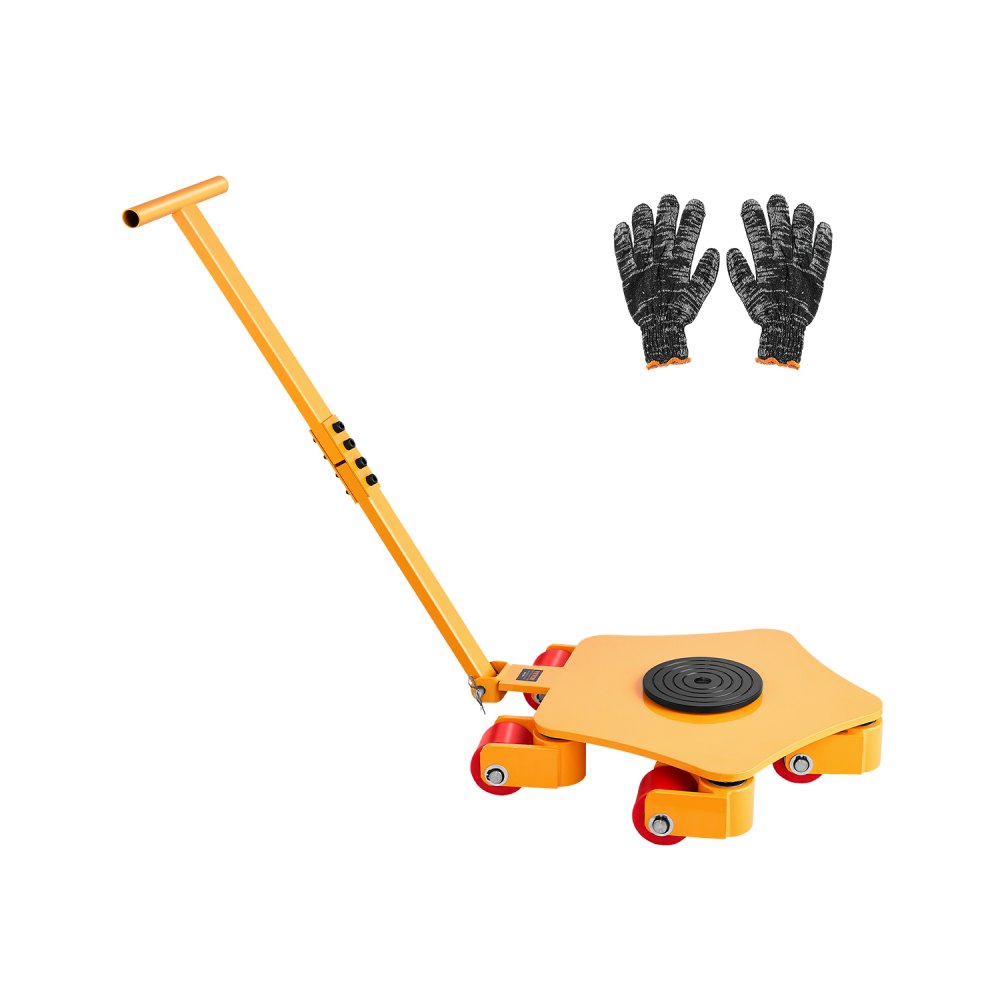 VEVOR Maschinenroller, 4 T, Maschinen-Transportroller mit 360°-Drehkappe und PU-Lenkrollen