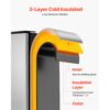 VEVOR Unterbau Eismaschine Eisbereitrer Eiswürfelbereiter 36 kg/Tag Unterbau-Eismaschine mit umkehrbarer Tür – Bild 4