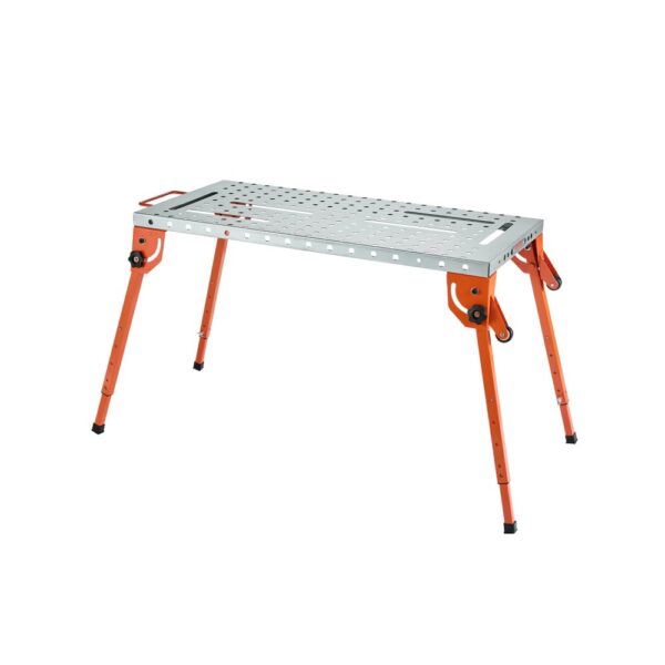 VEVOR Faltbarer Schweißtisch 533x1118mm, 226 kg Tragkraft, Werktisch mit 4-stufiger Höhenverstellung