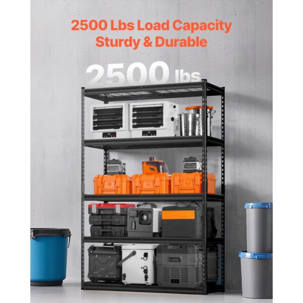 VEVOR Lagerregale, 1134 kg, 5-stufiges Schwerlastregal für die Garage, 457,2 x 1219,2 x 1828,8 mm – Bild 2