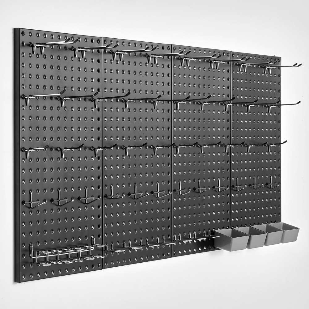 VEVOR Werkzeugwand, 61 x 30 cm, 4er-Set, robuster Stecktafel-Wand-Organizer mit Zubehör