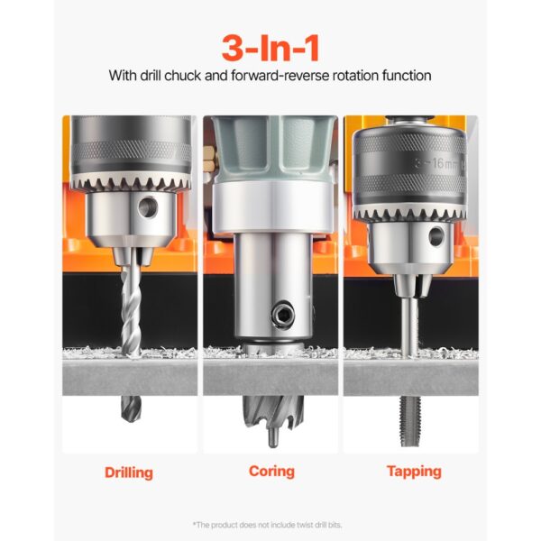 VEVOR Magnetbohrmaschine Kernbohrmaschine 40 mm Bohrdurchmesser, variabler Geschwindigkeit – Bild 3