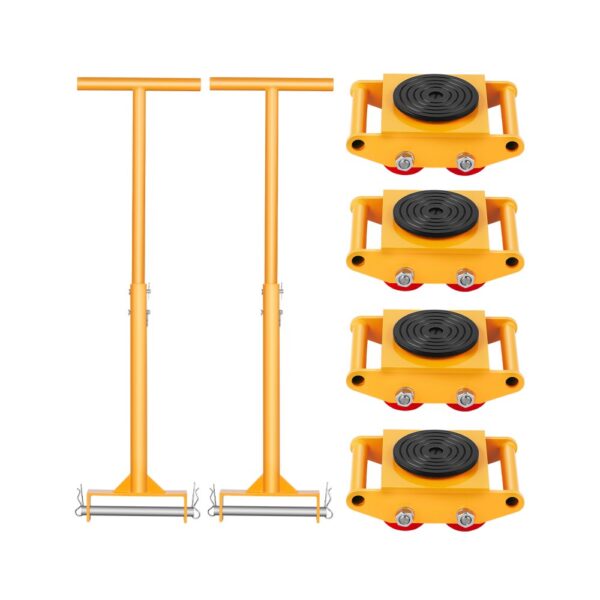VEVOR Maschinenroller, 6T Möbelroller, 278 x 220 x 105 mm Möbelwagen, Gelb