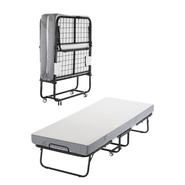VEVOR Rollbett Klappbett mit 12,5 cm Matratze, faltbares Einzelbett mit Memory Foam-Matratze (190 x 81 cm) VEVOR Rollbett Klappbett mit 12,5 cm Matratze, faltbares Einzelbett mit Memory Foam-Matratze (190 x 81 cm)