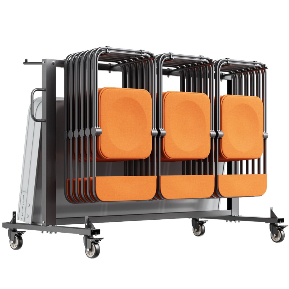 VEVOR Klappbarer Stuhlständer, 181 kg Tragkraft, Klappstuhlwagen für 42 Stühle oder 12 Tische