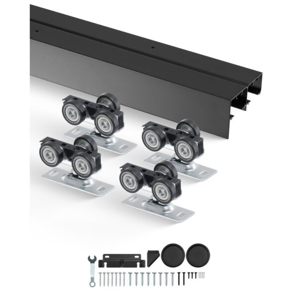 VEVOR Schiebetür-Beschlagschienensatz Schiebetürsystem 1219 mm, passende Türbreite 622 mm x 2