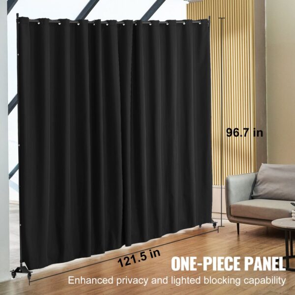 VEVOR Raumteiler Trennwand Paravent Stellwand Einzelpanel, Raumtrenner Rollbar (308,5 x 45 x 245,5 cm) – Bild 2