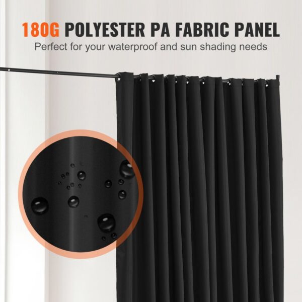 VEVOR Raumteiler Trennwand Paravent Stellwand Einzelpanel, Raumtrenner Rollbar (308,5 x 45 x 245,5 cm) – Bild 5