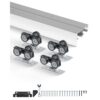 VEVOR Schiebetür-Beschlagschienensatz Schiebetürsystem 1828 mm, passende Türbreite 927 mm x 2
