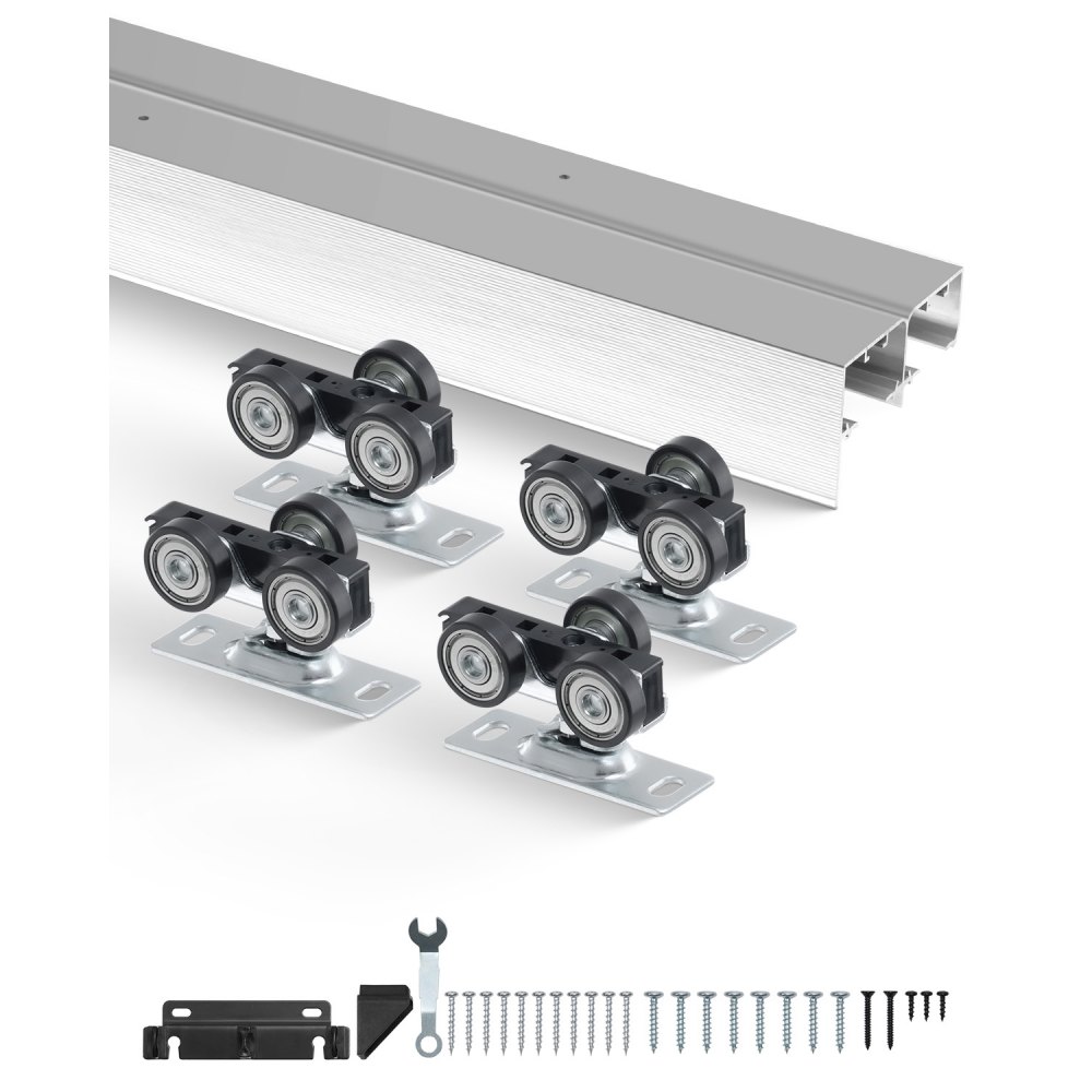 VEVOR Schiebetür-Beschlagschienensatz Schiebetürsystem 1828 mm, passende Türbreite 927 mm x 2