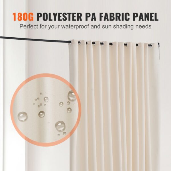 VEVOR Raumteiler Trennwand Paravent Stellwand Einzelpanel, Raumtrenner Rollbar (308,5 x 45 x 245,5 cm), Beige – Bild 5 VEVOR Raumteiler Trennwand Paravent Stellwand Einzelpanel, Raumtrenner Rollbar (308,5 x 45 x 245,5 cm), Beige – Bild 5