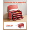 VEVOR Werkzeugkasten 218,4 x 118 x 120 mm, Werkzeugkiste mit 3 Schubladen, rot – Bild 2
