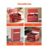 VEVOR Werkzeugkasten 218,4 x 118 x 120 mm, Werkzeugkiste mit 3 Schubladen, rot – Bild 5