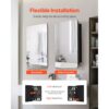 VEVOR Spiegelschrank verspiegelter Arzneischrank Medizinschrank (420 x 125 x 700 mm) für Badezimmer – Bild 5
