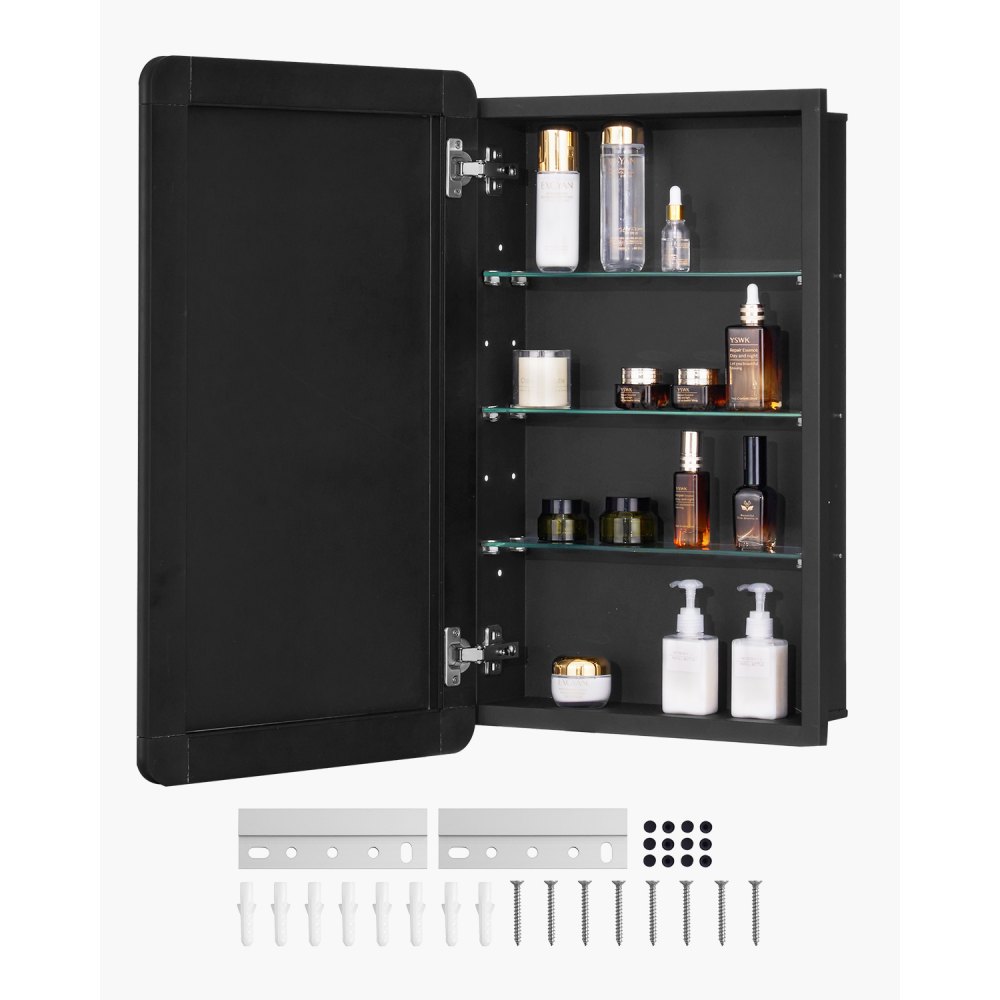 VEVOR Spiegelschrank verspiegelter Arzneischrank Medizinschrank (420 x 125 x 700 mm) für Badezimmer