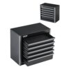 VEVOR Werkzeugkiste 218x118x205 mm, Werkzeugkasten aus Metall mit 5 Schubladen, schwarz