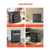 VEVOR Werkzeugkiste 218x118x205 mm, Werkzeugkasten aus Metall mit 5 Schubladen, schwarz – Bild 5