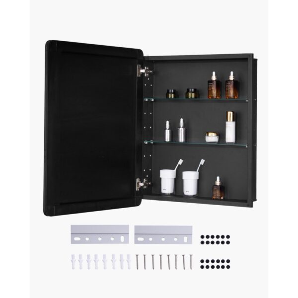 VEVOR Spiegelschrank verspiegelter Arzneischrank Medizinschrank (662 x 135 x 762 mm) für Badezimmer