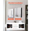 VEVOR Spiegelschrank verspiegelter Arzneischrank Medizinschrank (662 x 135 x 762 mm) für Badezimmer – Bild 5