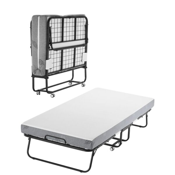 VEVOR Rollbett Klappbett mit 12,7 cm Matratze, faltbares Einzelbett mit Memory Foam-Matratze (190 x 98 cm)