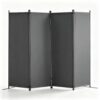 VEVOR Raumteiler Trennwand 4-teiliger Paravent Stellwand, Raumtrenner freistehend (56 x 45 x 172,5 cm), Grau