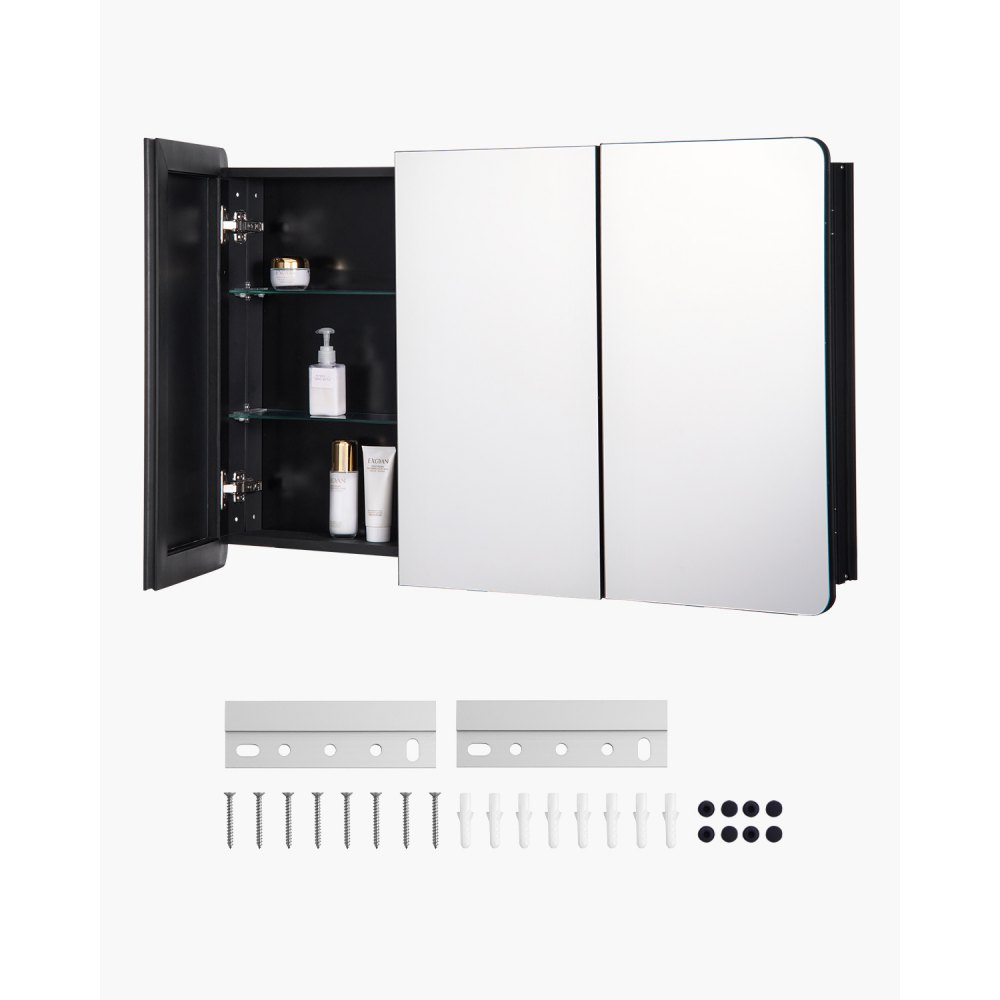 VEVOR Spiegelschrank verspiegelter Arzneischrank Medizinschrank (1017 x 135 x 647 mm) für Badezimmer