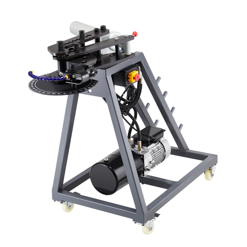VEVOR Elektrische Rohrbiegemaschine, 750 W Rohrbieger mit 6 L Hydraulikzylinder, 38,1 mm 44,45 mm