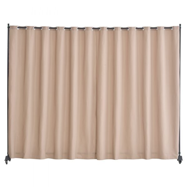 VEVOR Raumteiler Trennwand Paravent Stellwand Einzelpanel, Raumtrenner Rollbar (308,5 x 45 x 245,5 cm), Braun