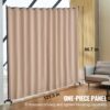 VEVOR Raumteiler Trennwand Paravent Stellwand Einzelpanel, Raumtrenner Rollbar (308,5 x 45 x 245,5 cm), Braun – Bild 2
