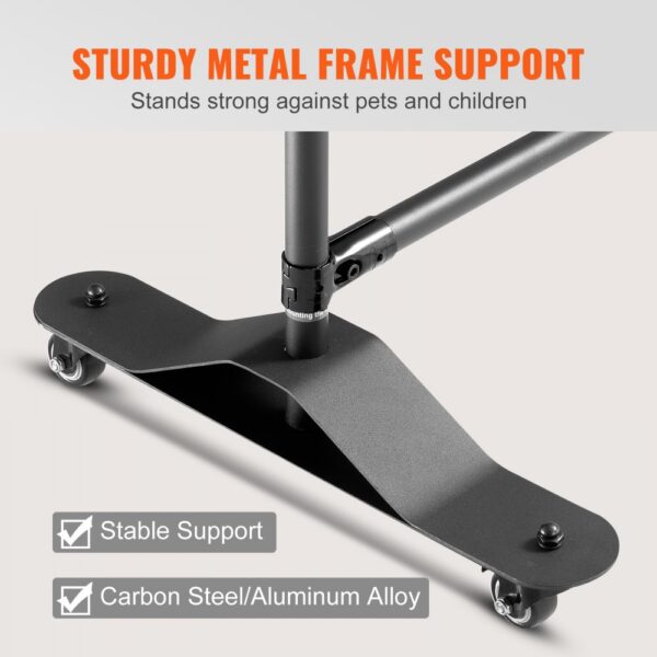 VEVOR Raumteiler Trennwand Paravent Stellwand Einzelpanel, Raumtrenner Rollbar (308,5 x 45 x 245,5 cm), Braun – Bild 3
