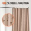 VEVOR Raumteiler Trennwand Paravent Stellwand Einzelpanel, Raumtrenner Rollbar (308,5 x 45 x 245,5 cm), Braun – Bild 5