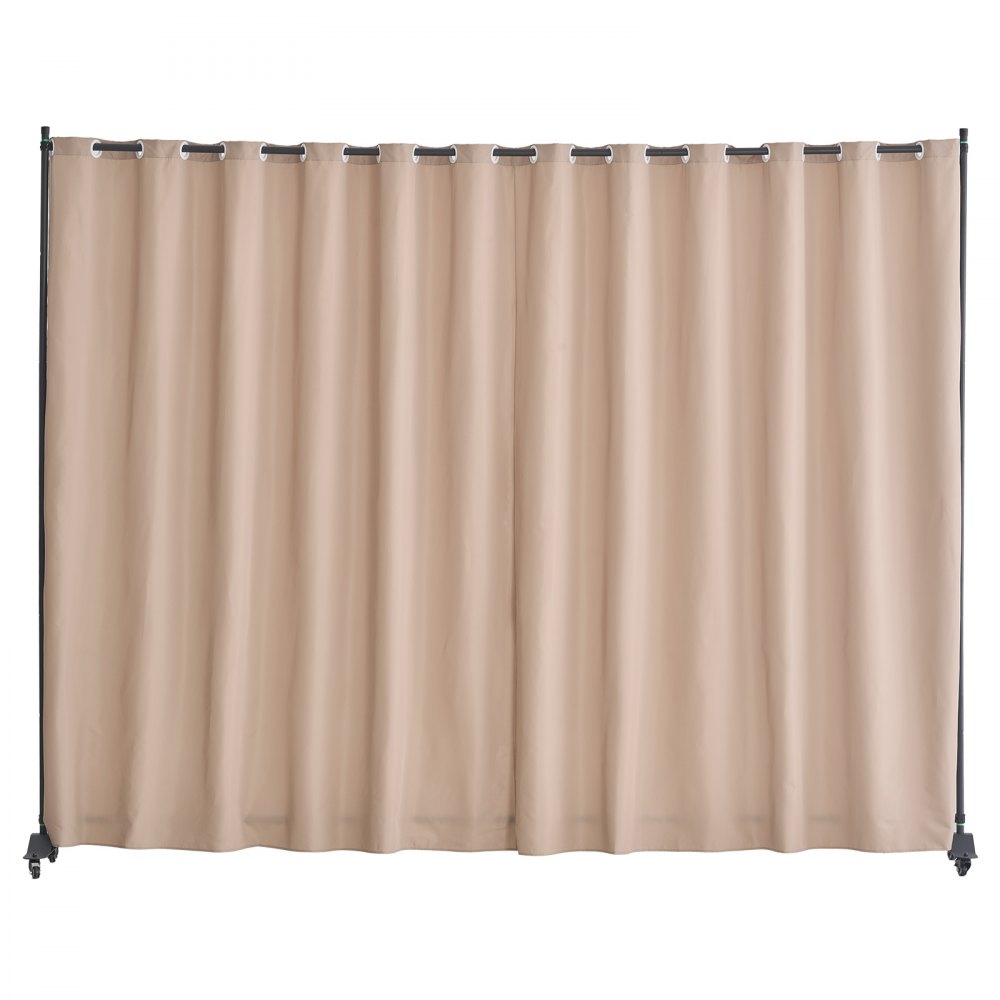 VEVOR Raumteiler Trennwand Paravent Stellwand Einzelpanel, Raumtrenner Rollbar (308,5 x 45 x 245,5 cm), Braun