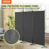 VEVOR Raumteiler Trennwand 3-teiliger Paravent Stellwand, Raumtrenner freistehend (228 x 52 x 184 cm), Grau – Bild 2