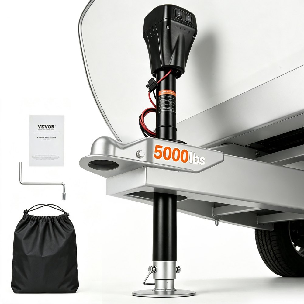 VEVOR Elektrischer Anhängerheber, 2267 kg, Wohnmobil-Anhängerstütze mit 2-Wege-Anschluss
