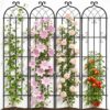 VEVOR Rankhilfe für Kletterpflanzen, 51x220 cm, 4er-Set rostfreies Metallspalier für Gartenblumen