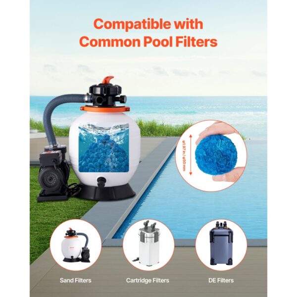 VEVOR Filter Balls für Sandfilter, 1,42 kg, Filterbälle ersetzen Pool-Filtersand – Bild 5 VEVOR Filter Balls für Sandfilter, 1,42 kg, Filterbälle ersetzen Pool-Filtersand – Bild 5