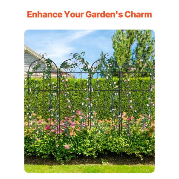 VEVOR Rankhilfe für Kletterpflanzen, 51x180cm, 4er-Set rostfreies Metallspalier für Gartenblumen – Bild 3