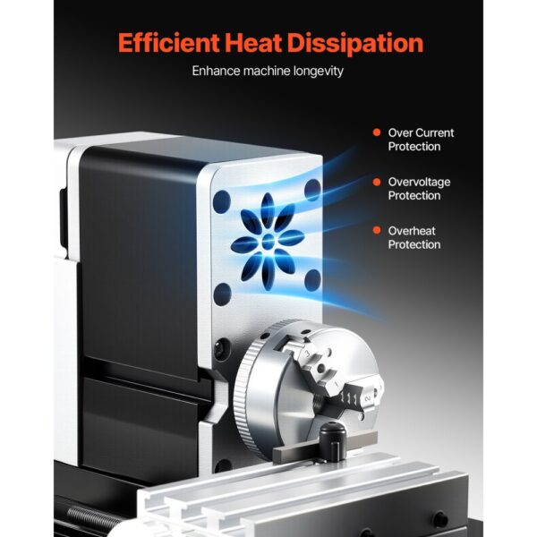 VEVOR Mini-Drehmaschine aus Metall 70x130 mm, Fräsmaschine 20000 U/min, 36 W Hochleistungsmotor – Bild 5